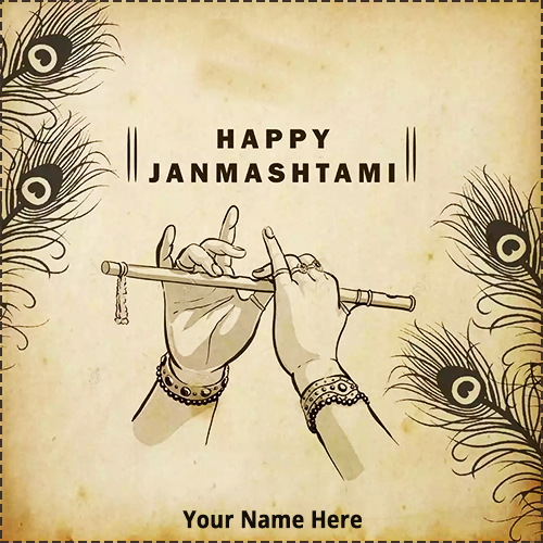 Write Name On Shri Krishna Janmashtami Pictures 2025